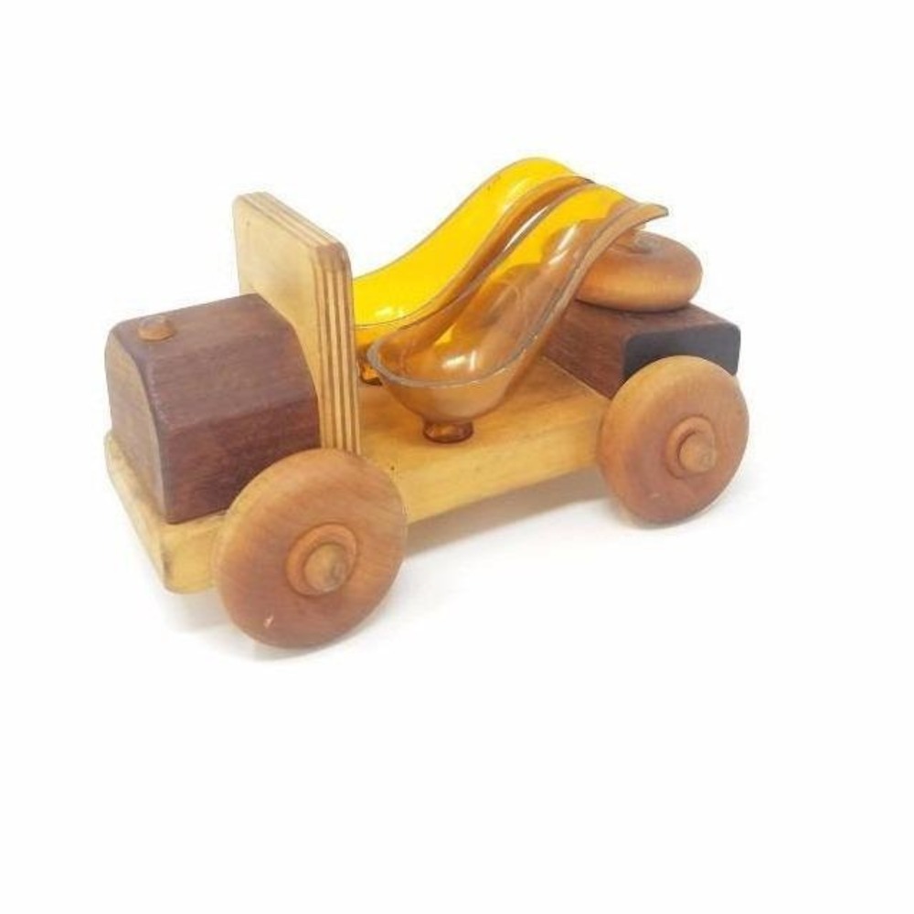 Vtg S&T wood crafts wooden car pipe rack holder tobacciana rustic man cave